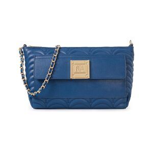 5337 TILLARY Navy Blue Faux Leather Shoulder Bag